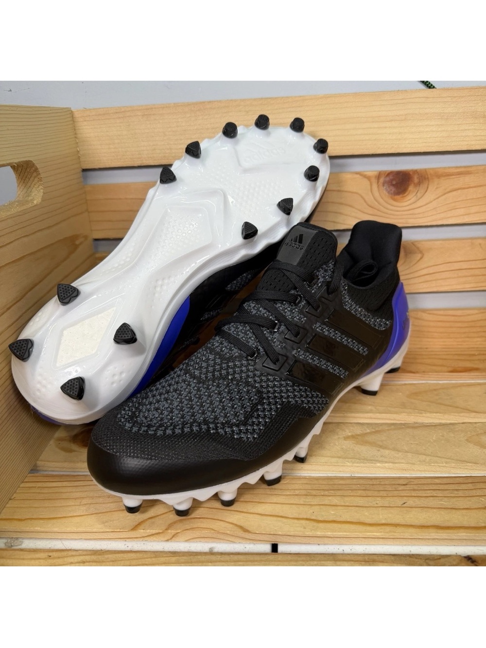 Adidas Ultraboost Football Cleats Boots [JP7410] Black Blue Men’s Size 10 NEW